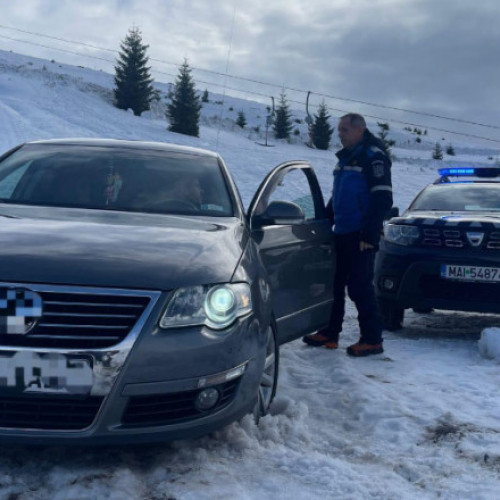 Un turist a parcat pe pârtie pentru a lăsa bagajele la hotel