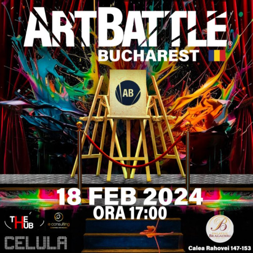 Art Battle: Concursul de pictură live la Palatul Bragadiru din București, pe 18 februarie