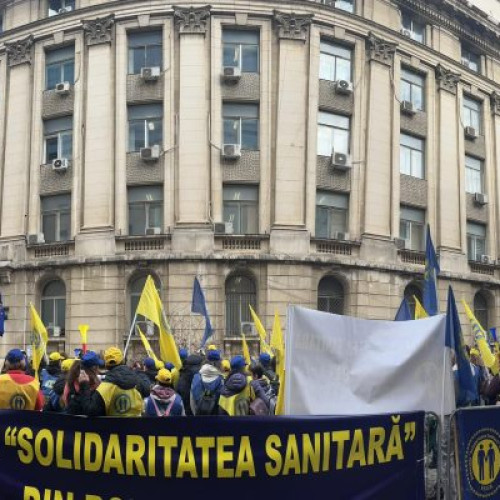 Protest al angajaților din sănătate împotriva ofertei Guvernului