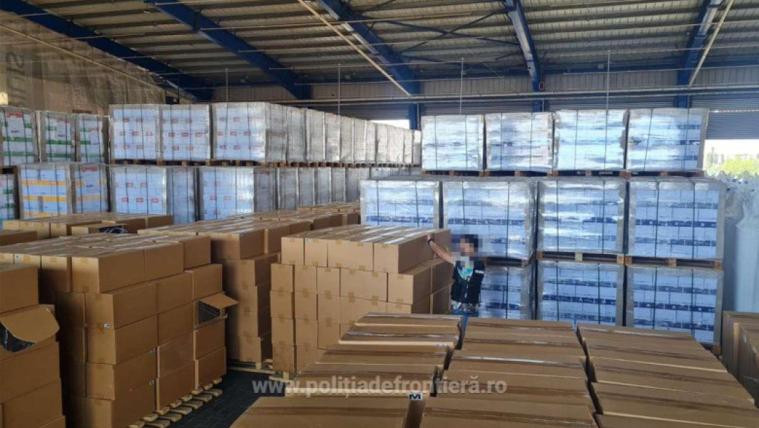 Peste 15 milioane de țigarete de contrabandă, descoperite într-un container sosit din Emiratele Arabe Unite