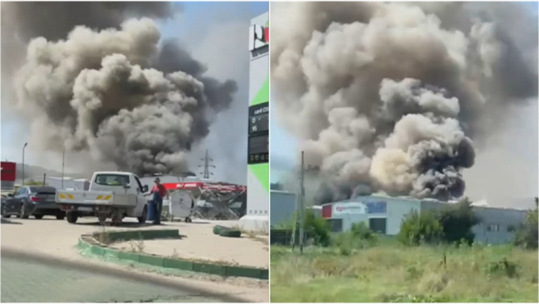 Incendiu puternic la un depozit din Iași, în apropierea unei pompe de carburant