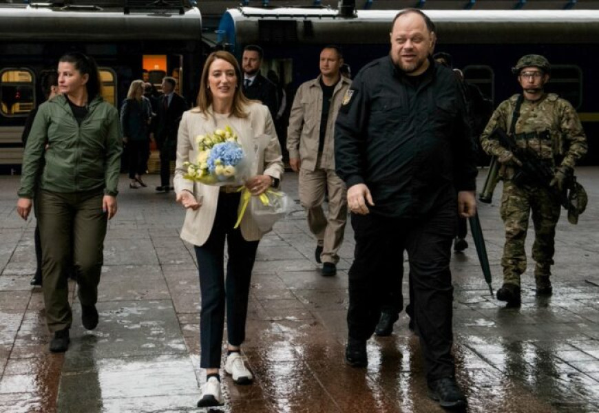 Roberta Metsola vizitează Kiev pentru a reafirma sprijinul UE față de Ucraina