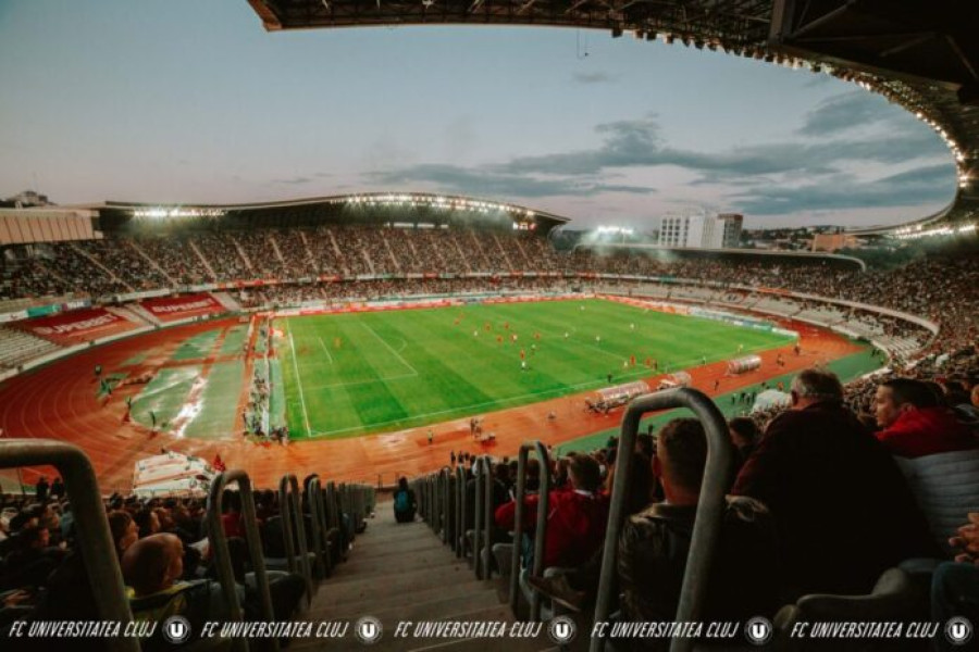 Derby-ul clujean între Universitatea Cluj și CFR s-a terminat la egalitate, 2-2