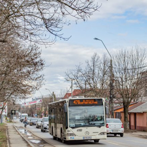 Traseul liniei 478, modificat din cauza lucrărilor la rețelele de apă și canalizare de pe Strada Tineretului