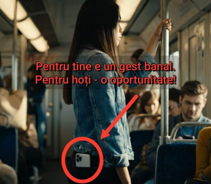 Prins în flagrant după ce a furat un telefon din buzunarul unei tinere în trenul din gară