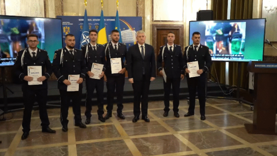 Cătălin Predoiu a premiat ofițerii MAI răniți sau eroi în intervenții