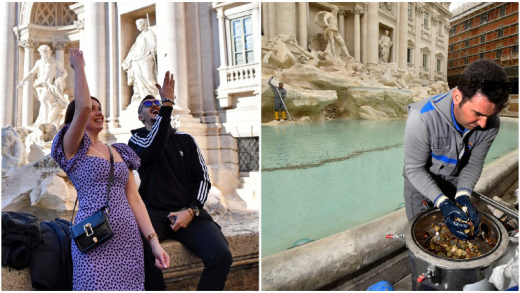 1,4 milioane de euro aruncați în Fontana di Trevi de turiști în 2022