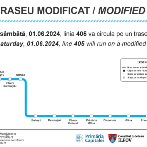 La solicitarea călătorilor, linia 405 – prelungită până la Spitalul Bălăceanca