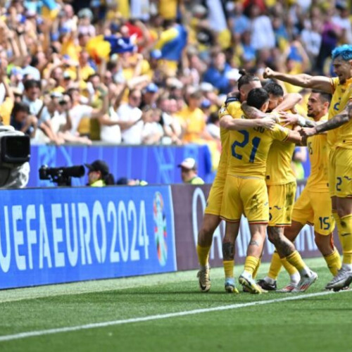 Naționala de fotbal a României conduce Ucraina la pauza meciului cu scorul de 1-0