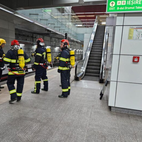 Exercițiu de intervenție la stația de metrou Favorit